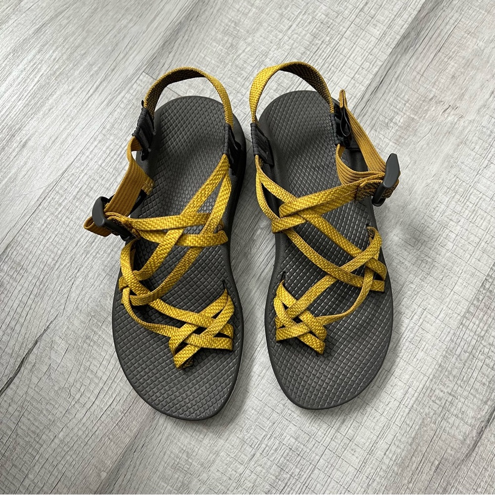 CHACO Z Cloud X/2 Sandal - Women's Mustard and Gray Strappy Size 9 - Picture 4 of 10